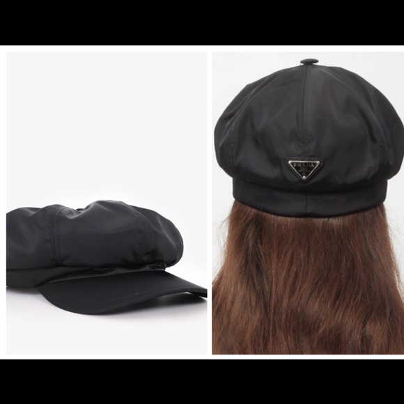 Prada Accessories - Prada Black Re-Nylon Newsboy Cap - Mine & Yours, size XL. UNISEX. One flaw.
